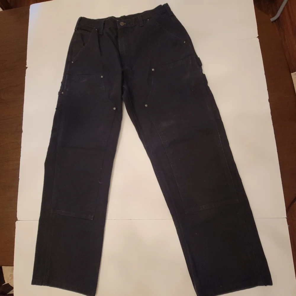 Carhartt Loose Straight Washed Duck Double-Front Jeans Black B136 Men's 30x29 - Picture 3 of 16
